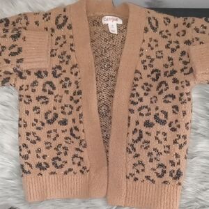 Cat & Jack Tan Leopard Print Sweater 4T Girl